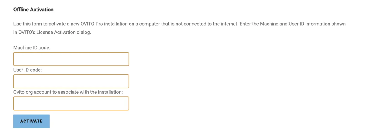 Generate License File Screenshot